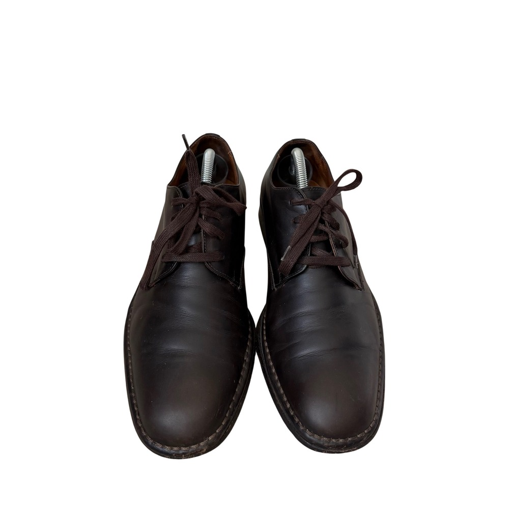 John Varvatos Men's Shoes Leather Derby Oxford Made in Italy Brown size 8